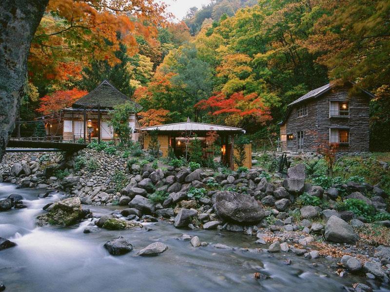 Lamp No Yado Aoni Onsen Hotel Hirakawa Exterior photo
